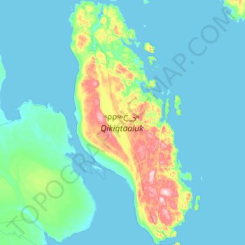 Mapa topográfico White Island, altitud, relieve