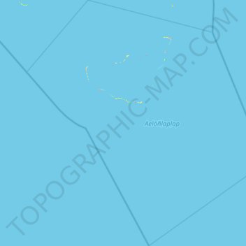Mapa topográfico Aelōñḷapḷap, altitud, relieve