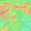 Mapa topográfico Upper Carniola Statistical Region, altitud, relieve