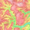 Mapa topográfico Glatt, altitud, relieve