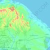 Mapa topográfico Higüey, altitud, relieve