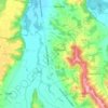 Mapa topográfico Lannux, altitud, relieve