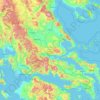 Mapa topográfico Thessaly - Central Greece, altitud, relieve