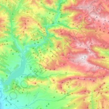 Mapa topográfico Conca de Dalt, altitud, relieve