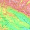 Mapa topográfico Kakheti, altitud, relieve