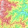 Mapa topográfico Darjeeling Pulbazar, altitud, relieve