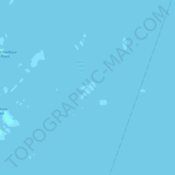 Mapa topográfico Green Island, altitud, relieve