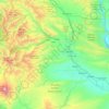 Mapa topográfico Yakima County, altitud, relieve