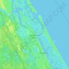 Mapa topográfico New Smyrna Beach, altitud, relieve