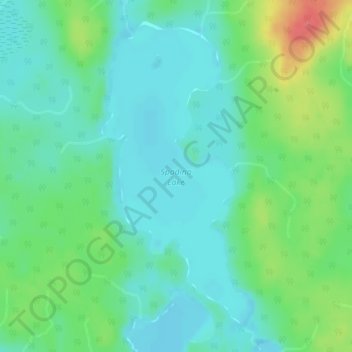 Mapa topográfico Spadina Lake, altitud, relieve