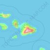 Mapa topográfico Comté de Maui, altitud, relieve