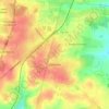 Mapa topográfico Щёкино, altitud, relieve