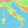 Mapa topográfico Italian Peninsula, altitud, relieve