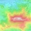 Mapa topográfico Cerro El Volcán, altitud, relieve