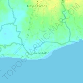 Mapa topográfico Talao-Talao, altitud, relieve