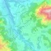 Mapa topográfico Aubessagne, altitud, relieve