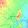 Mapa topográfico Wailua Homesteads, altitud, relieve