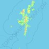 Mapa topográfico Shetland Islands, altitud, relieve