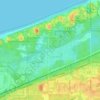 Mapa topográfico Dune Acres, altitud, relieve