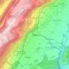 Mapa topográfico Boudevilliers, altitud, relieve