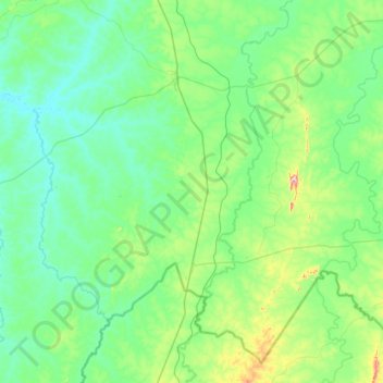 Mapa topográfico Talismã, altitud, relieve