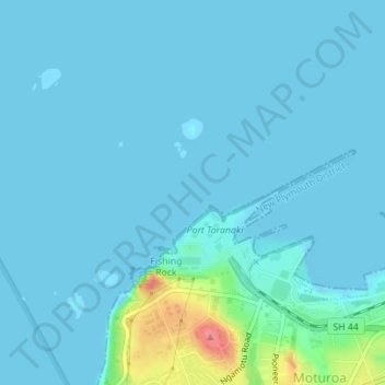 Mapa topográfico Sugar Loaf Islands, altitud, relieve