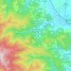 Mapa topográfico Ortignano Raggiolo, altitud, relieve