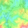 Mapa topográfico A Merca, altitud, relieve