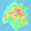 Mapa topográfico Thasos, altitud, relieve