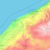 Mapa topográfico Casablanca-Settat ⵜⵉⴳⵎⵉ ⵜⵓⵎⵍⵉⵍⵜ-ⵙⵟⵟⴰⵜ الدار البيضاء-سطات, altitud, relieve