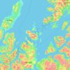 Mapa topográfico Harstad, altitud, relieve