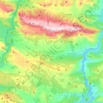 Mapa topográfico Àger, altitud, relieve