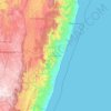 Mapa topográfico Región de Atsinanana, altitud, relieve