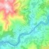 Mapa topográfico Arbo, altitud, relieve