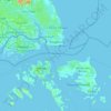 Mapa topográfico Singapore Strait, altitud, relieve
