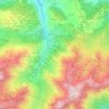 Mapa topográfico Sotres, altitud, relieve