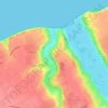 Mapa topográfico Veulettes-sur-Mer, altitud, relieve