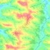 Mapa topográfico Francescas, altitud, relieve