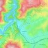 Mapa topográfico Unieux, altitud, relieve