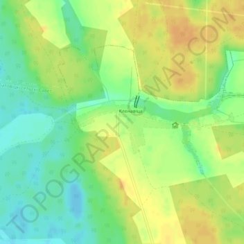 Mapa topográfico Кленовица, altitud, relieve