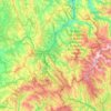 Mapa topográfico Os Ancares, altitud, relieve