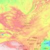 Mapa topográfico Mongolia, altitud, relieve