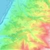 Mapa topográfico Aramoun, altitud, relieve