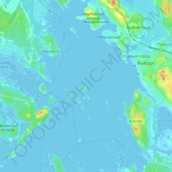 Mapa topográfico Центральный микрорайон, altitud, relieve