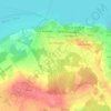 Mapa topográfico Yvoire, altitud, relieve