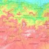 Mapa topográfico Provincia de Guelma, altitud, relieve