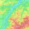 Mapa topográfico Bruselas-Capital, altitud, relieve