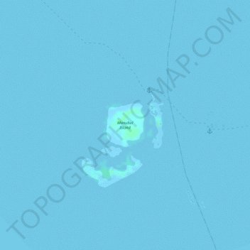 Mapa topográfico Manubul Island, altitud, relieve