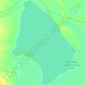 Mapa topográfico Seyfe Gölü, altitud, relieve