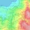 Mapa topográfico Maniños, altitud, relieve